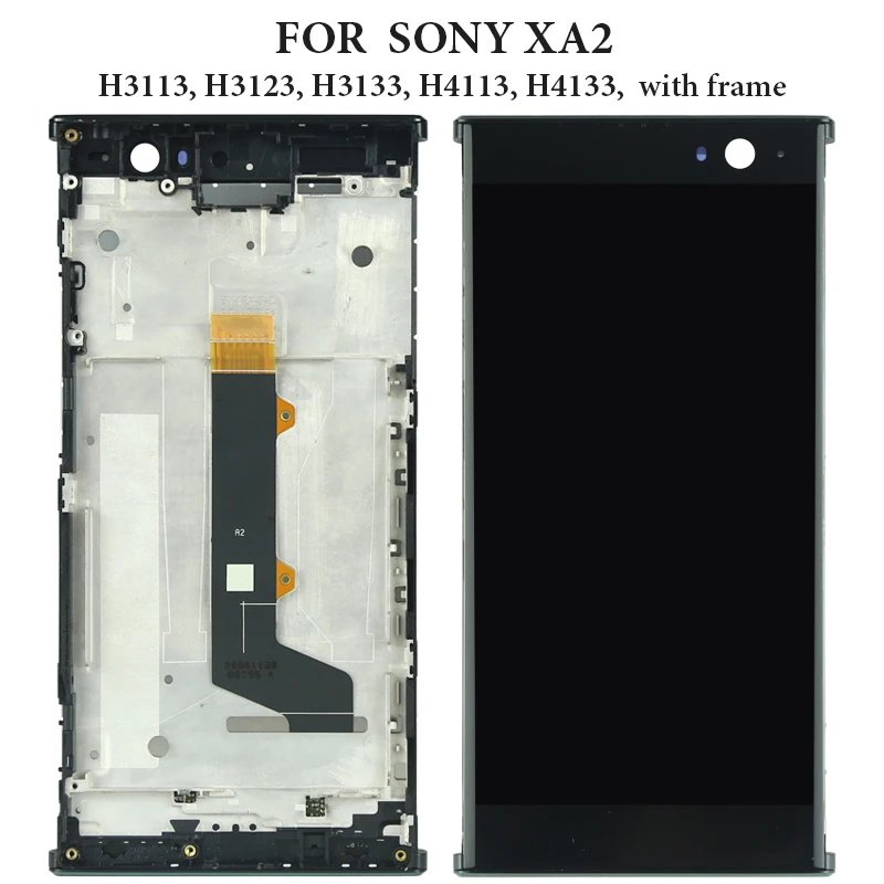 ЖК дисплей с сенсорным экраном и рамкой для Sony Xperia XA2 сменный H3113 H3123 H3133 H4113|Экраны