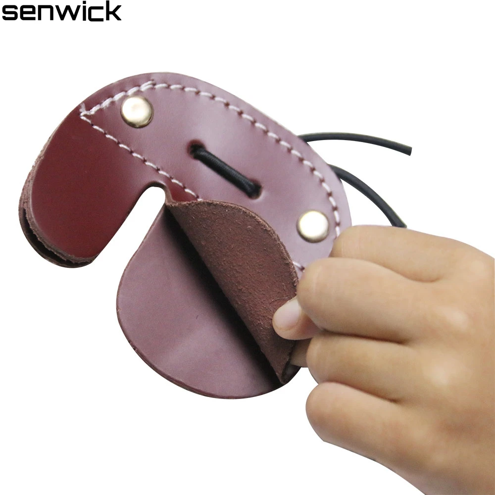 Новинка защита для пальцев стрельбы из лука стрелы охоты коровьей кожи материал