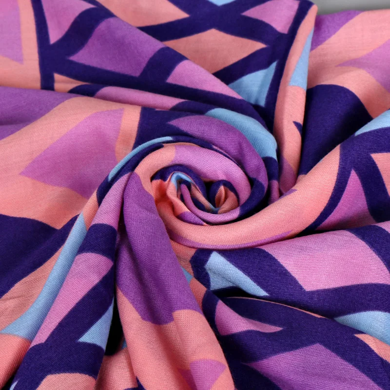 Женский шарф с геометрическим принтом 5 шт./лот модные хлопковые шарфы кисточками