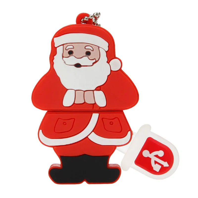 4 USB флэш-накопитель 64 ГБ 128 ГБ USB 2,0 накопитель 32 Гб мультфильм снеговики, елки подарки 4 ГБ 8 ГБ 16 ГБ Мини Санта Клаус флешка - Цвет: 4
