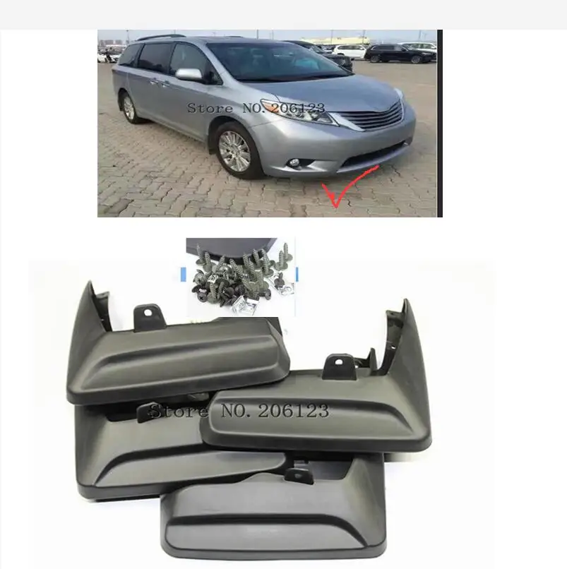 Набор форм для автомобиля брызговик s для Toyota Sienna 2011- брызговики брызговик крыло брызговиков 2012 2013
