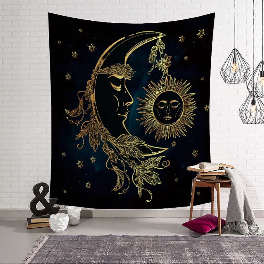 2019 Новый Sun Moon психоделический гобелен Небесный индийский солнцезащитный хиппи