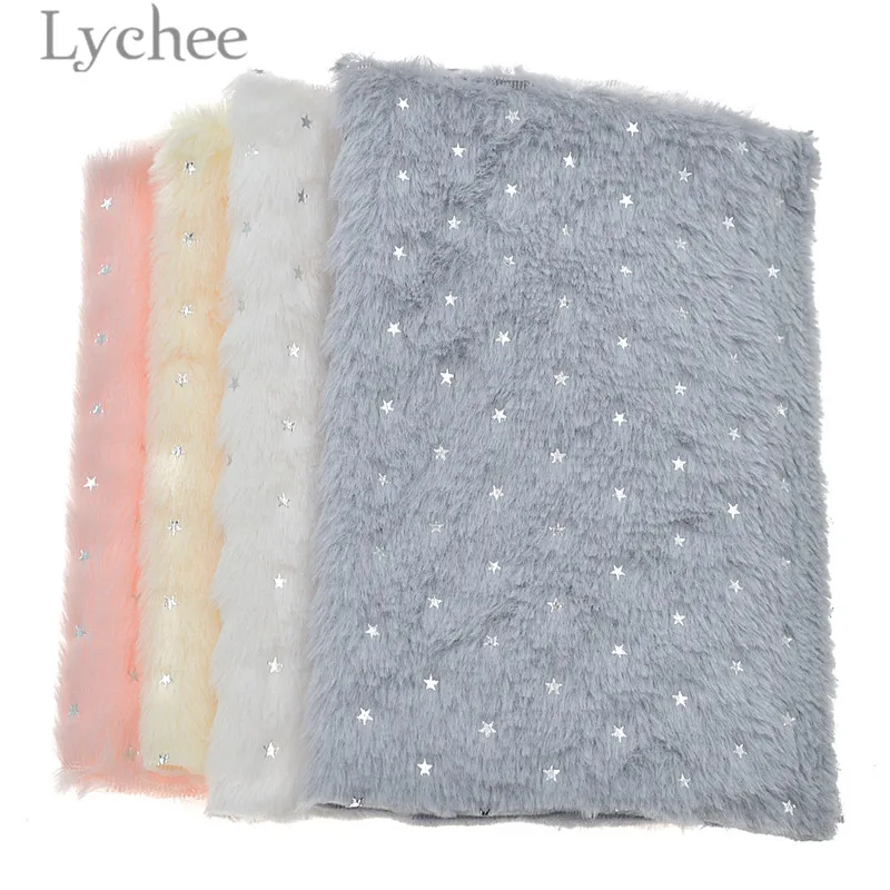 Lychee Life 1 шт. А4 звезды узор иммитация мех Ткань Высокое качество