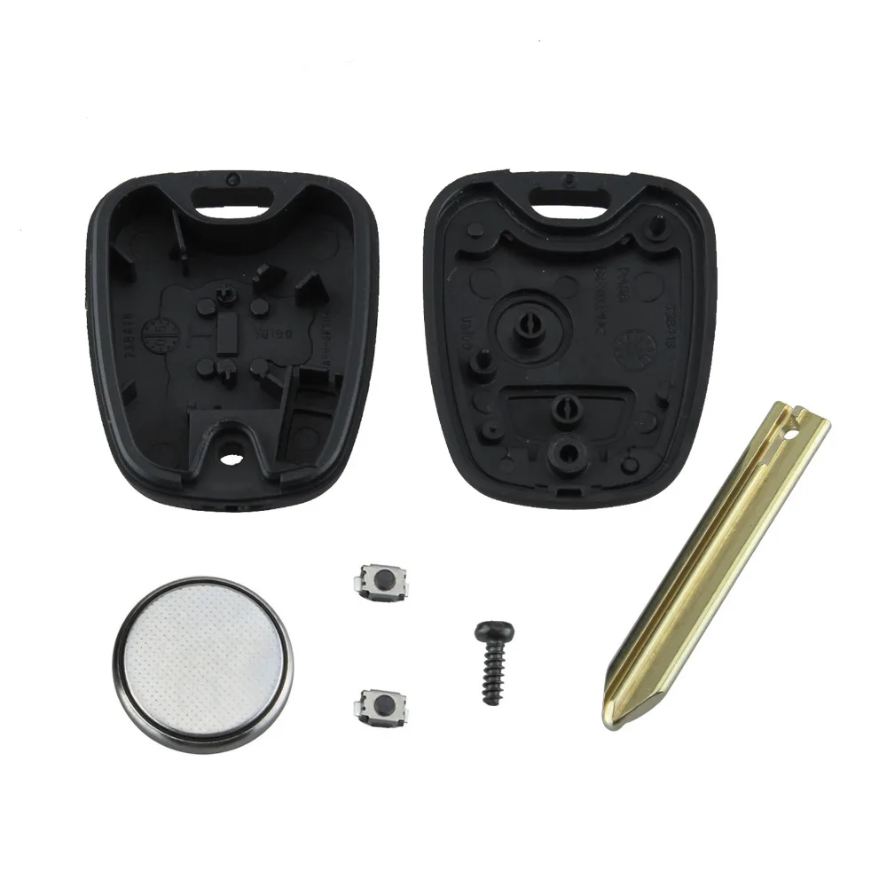 2 кнопки необработанное лезвие дистанционный ключ для автомобиля с установите