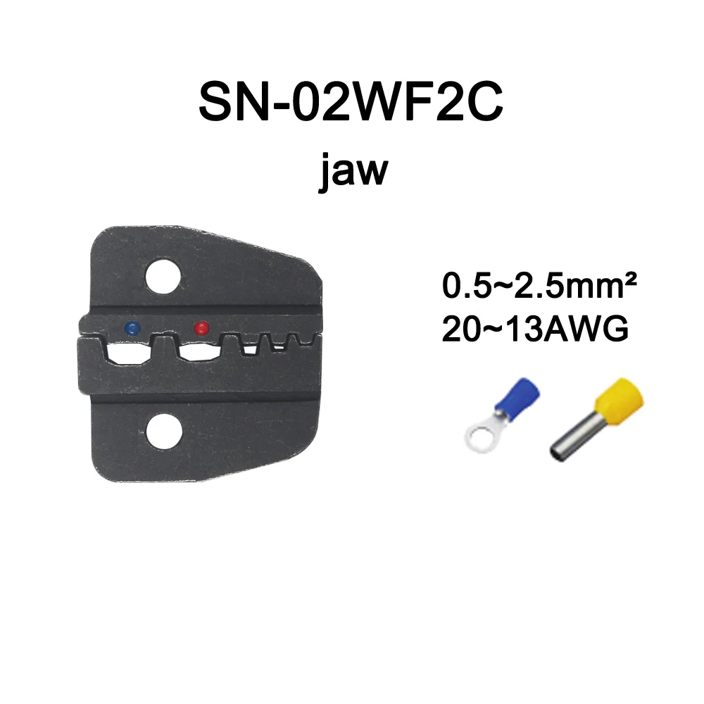 SN02WF SN06WF SN06WFL SN16WF SN01C SN02C SN0725 SN02WF2C мини EUROP СТИЛЬ штампы наборы для SN обжимной инструмент обжимные плоскогубцы челюсти - Цвет: SN-02WF2C