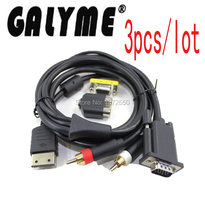 Кабель VGA высокой четкости черного цвета 3 шт./лот Звуковой адаптер RCA HD Box PAL NTSC