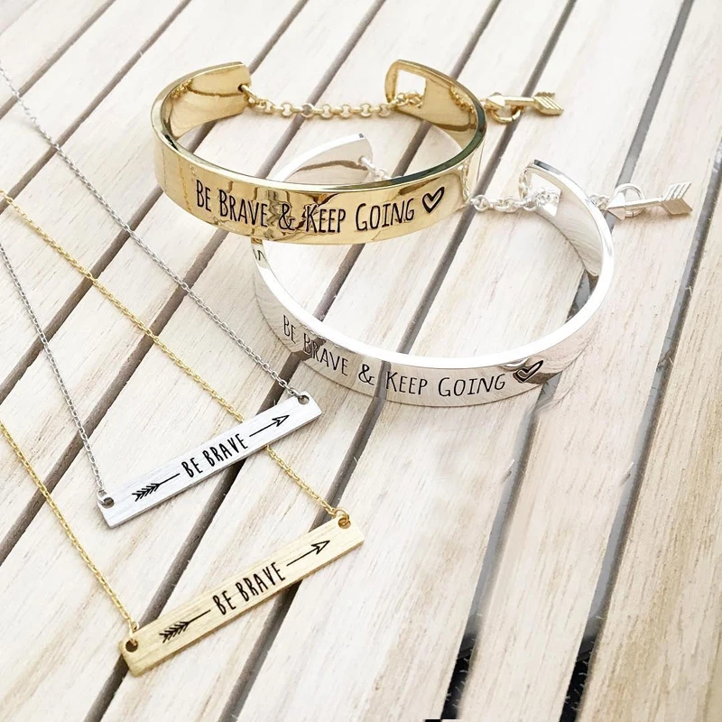 BC лето мода ювелирные изделия быть смелым сообщение браслет из нержавеющей стали