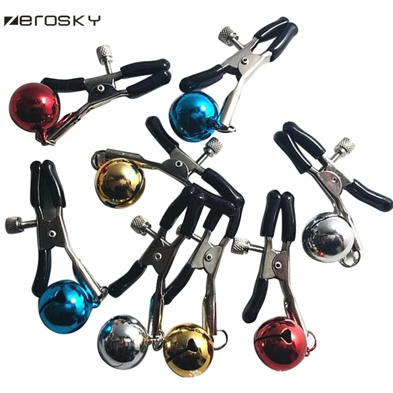 Zerosky 1 пара горячий звонок сосковые зажимы Секс-игрушки для пар искусственные