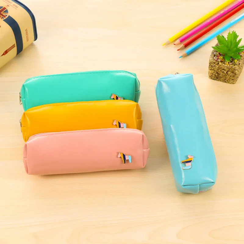 1X корейский карандаш с рисунком пони|pencil bag|pencil bag schoolpu leather pencil case |