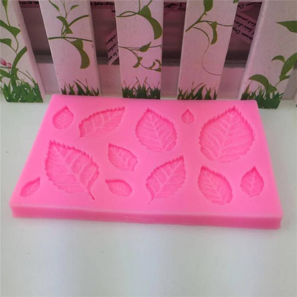 Наконечник для украшения тортов 1 шт листьев Силиконовая Форма Fondant mold торт