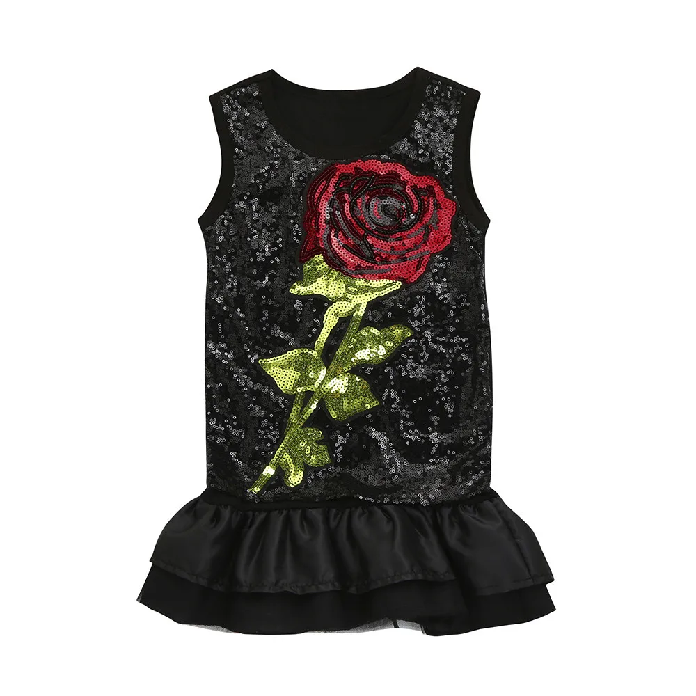 2018 New Summer Style Beautiful Baby Girls Infant Kids Dress Girl Sundress Sequins Flower Clothes Princess dropshipping | Детская одежда