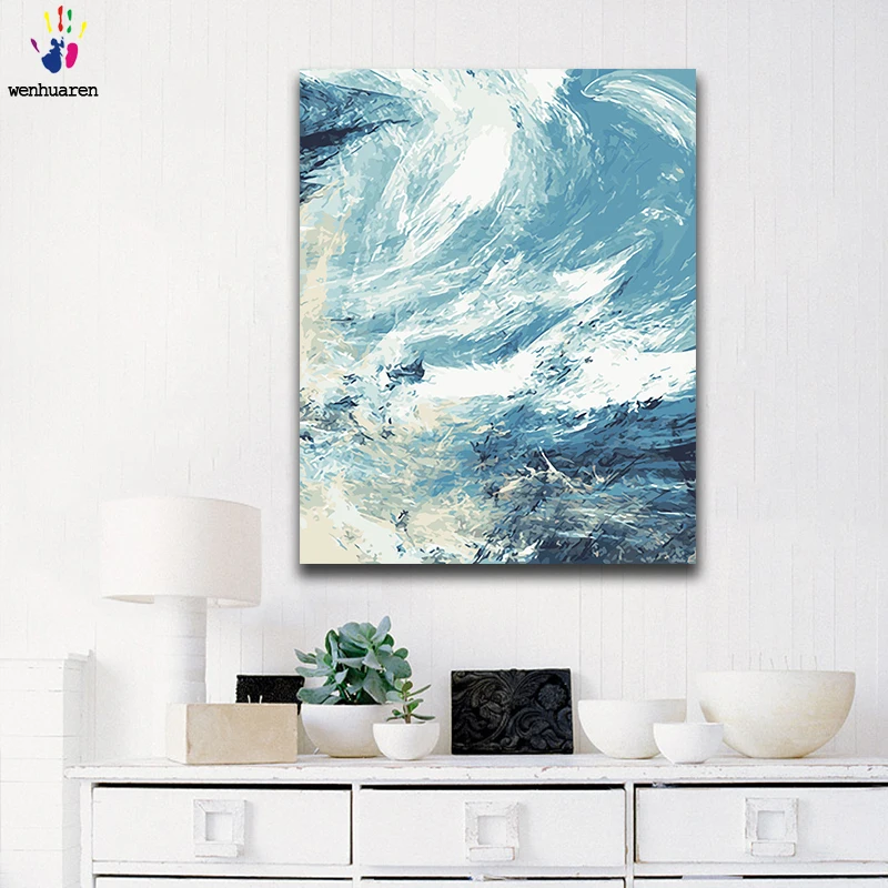 Diy краски по номерам картина с наборами Абстрактная живопись Гостиная