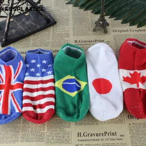 Носки COSPLACOOL мужские хлопковые с абстрактным рисунком 10 стран и государственным флагом