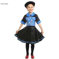girls chinese zombie cosplays halloween costumes kids children qing dynasty of china official uniform purim carnival party dress
