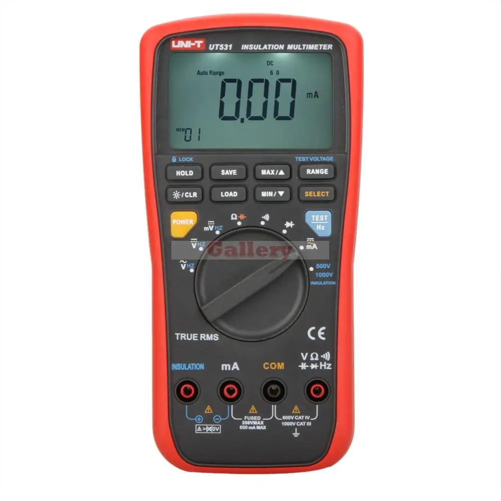 Uni т Ut531 правда Rms диапазон 500 1000 В сопротивление изоляции тестер цифровой