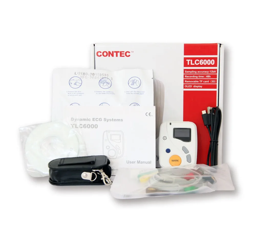Динамические системы ЭКГ TLC6000 динамические 12 свинцовых систем Holter 48 часов записи
