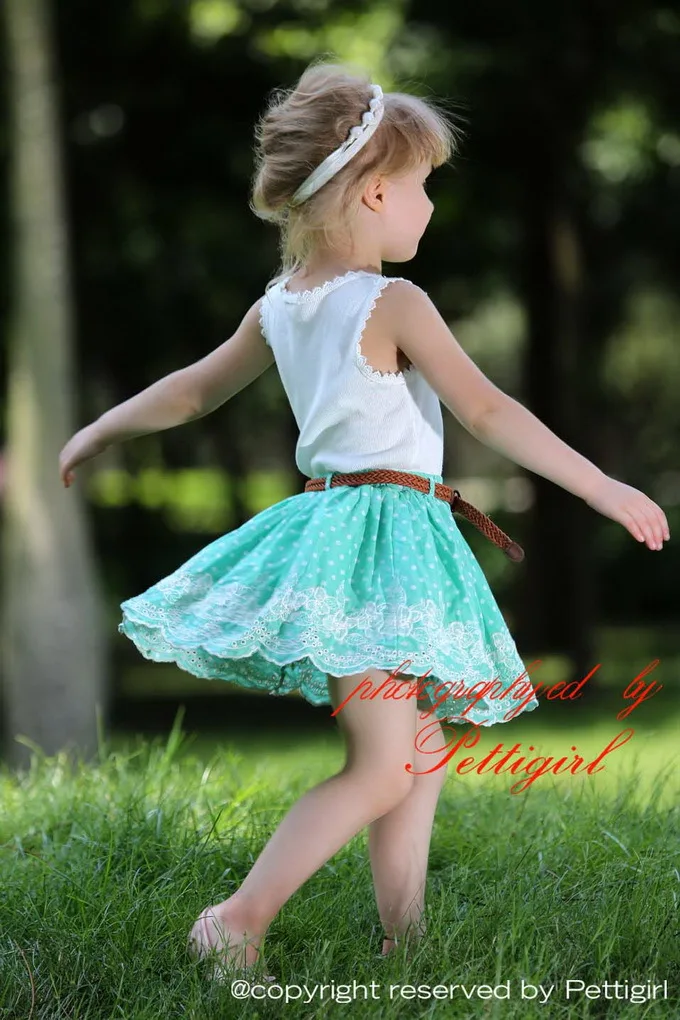 Summer Style Girl Clothing Set White And Pale Green Fashion Children CS80718-1 | Детская одежда и обувь