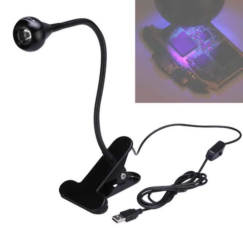 Jyrkior Регулируемый 5 в USB Shadowless UV клей отверждения лампы USB светодиодный светильник ультрафиолетового зеленого масла фиолетовый светильник для iPhone PCB ремонт