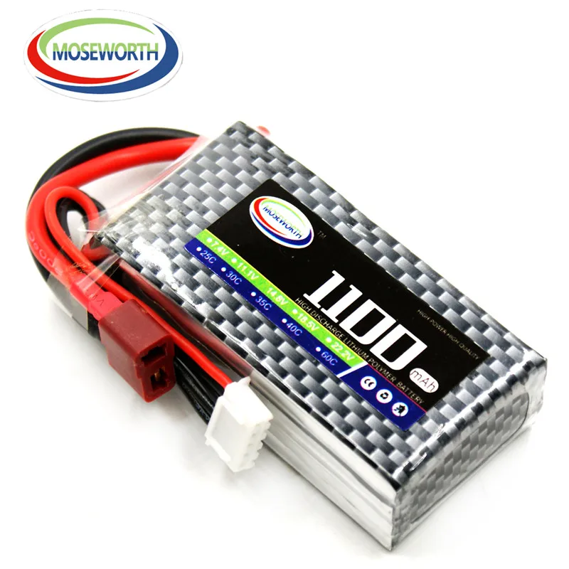 Аккумулятор Lipo 4S 14 8 в 1100 мАч 30C для игрушек с дистанционным управлением