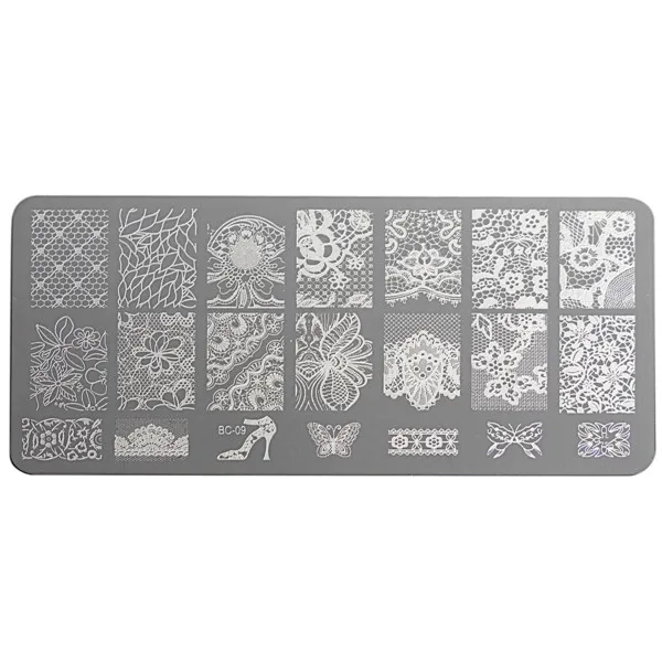 BCC5667FHJK 1 шт. 6X 12 см (Д X Ш) кружева цветок 10 видов конструкций из нержавеющей стали