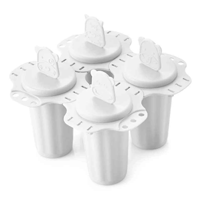 White Милые Пластик эскимо плесень Мороженое Лоток многоразовые DIY Замороженные Мороженое Поп Плесень Кухня инструменты детства 4 цвета; - Цвет: White