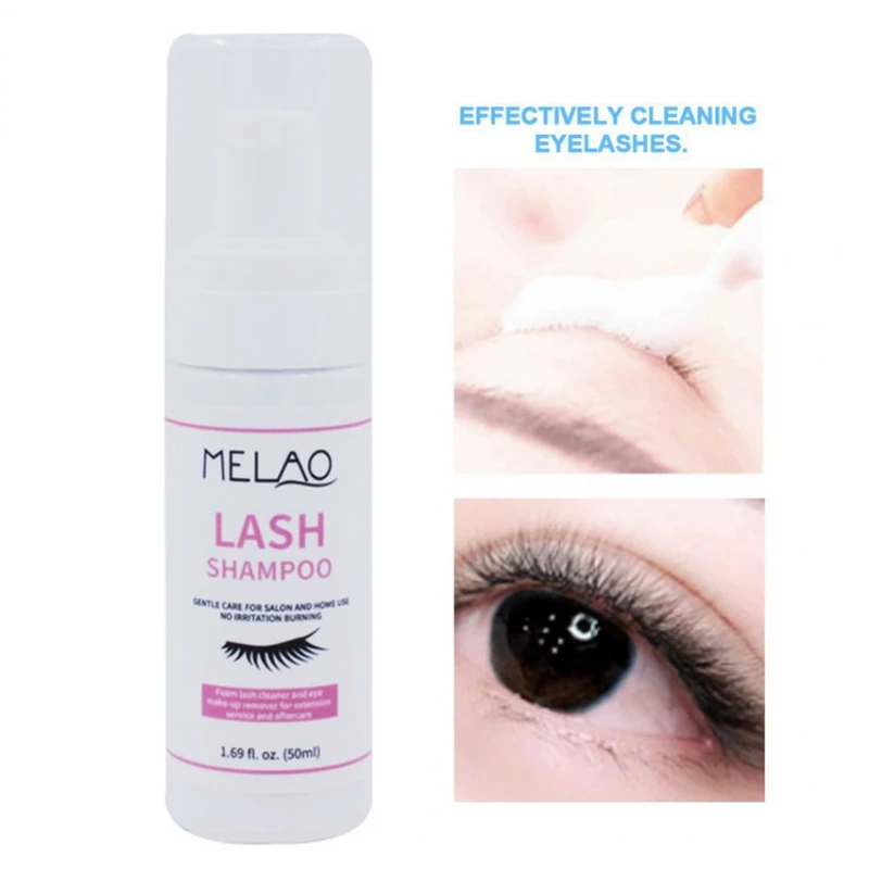 

50ml Eyelashes Shampoo Cleaner Eyelash Extension Cleanser Shampoo Eyelashes Makeup Remover
