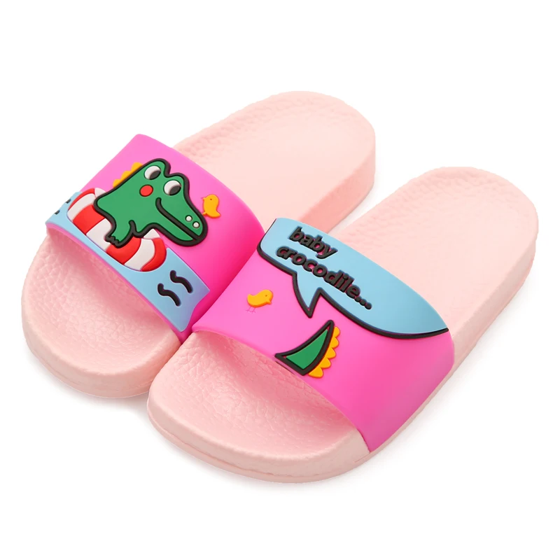 Шлепанцы для мальчиков и девочек пляжные сандалии тапочки дома ПВХ плоская