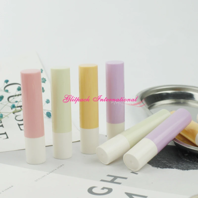 Empty Basic lip balm tube Candy color 4g 4ml Lipstick container lip pomade packaging DIY Cosmetic Tool wholesale homemade