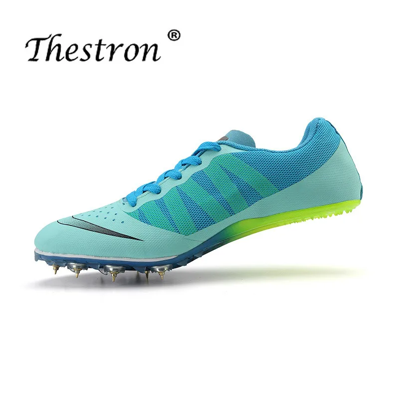 Thestron/Пара спортивных и спортивных кроссовок; Женская легкая обувь для бега; сезон весна-лето; кроссовки с зелеными шипами