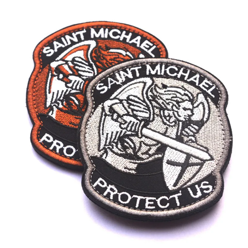 Team souvenirs Embroidery Patch Saint Michael Protect Us Morale Patch Saint Michael Tactical Combat Guardian Angel St.Michael