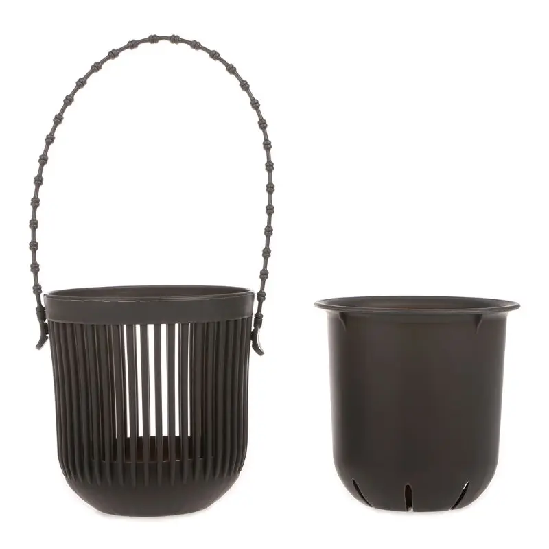 Двухслойный цветочный горшок подвесная корзина для растений вешалка ручной