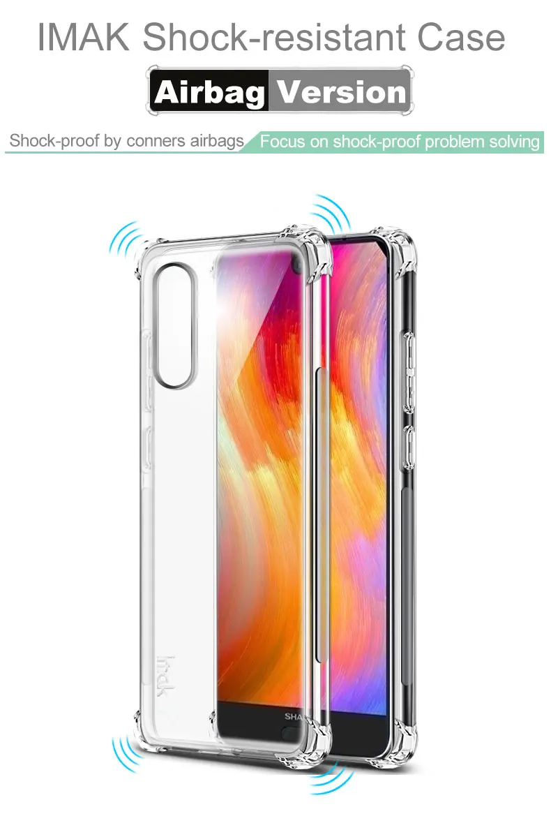 IMAK углы подушка безопасности противоударный чехол для Sharp Aquos S2 Мягкий ТПУ чехол для Sharp S2 двойной полный чехол матовый чехол пленка для экрана