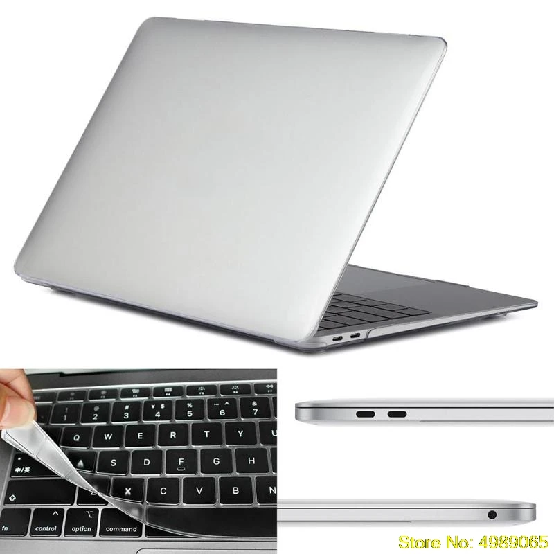 Чехол 3 в 1 для Apple MacBook Air A1932 2018 2019 прозрачный чехол + Защитная пленка клавиатуры из