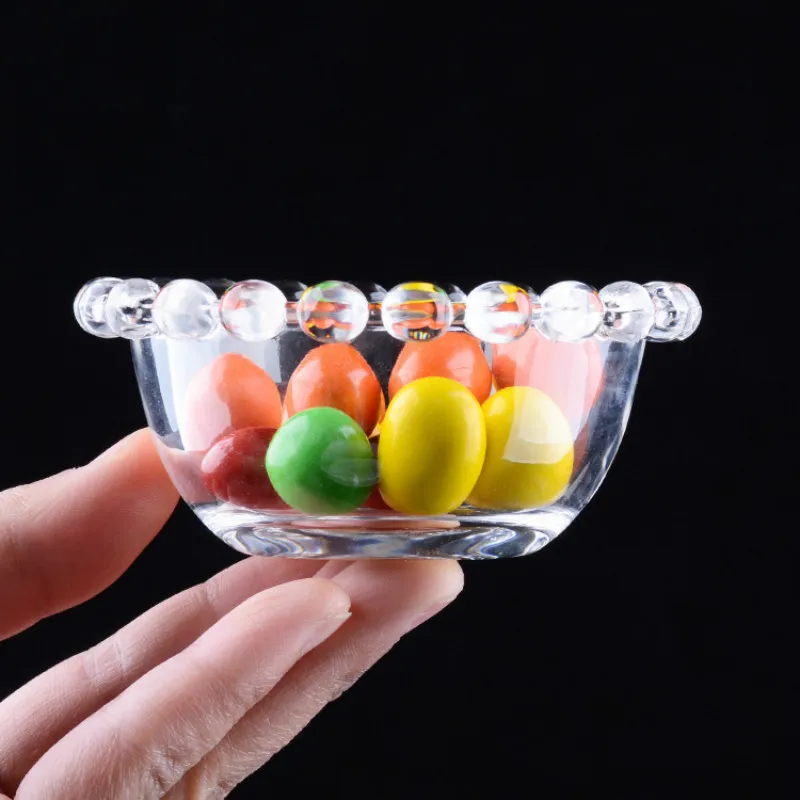 Стеклянная миска с бусинами ELETON оригинальная посуда сочетанием блюдо для