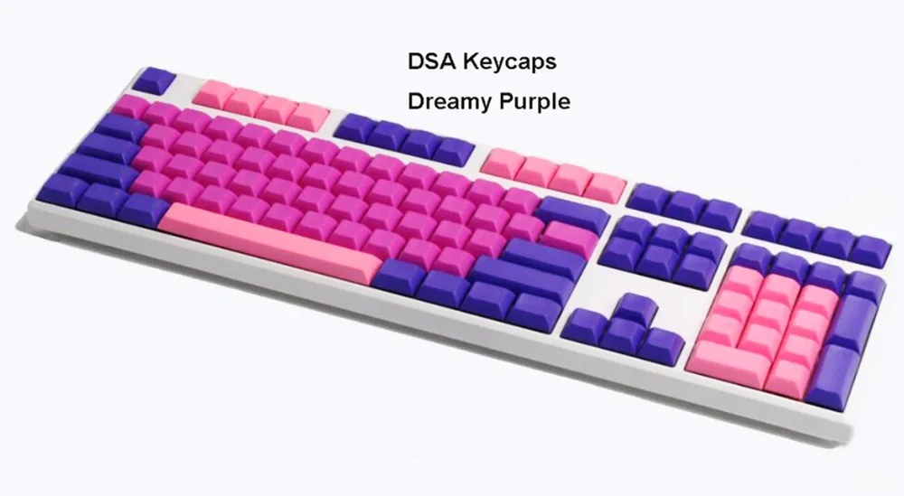 NPKC PBT пустой DSA Keycaps Мечтательный фиолетовый бордовый серый цвет микс для переключатели Cherry MX механические клавиатуры