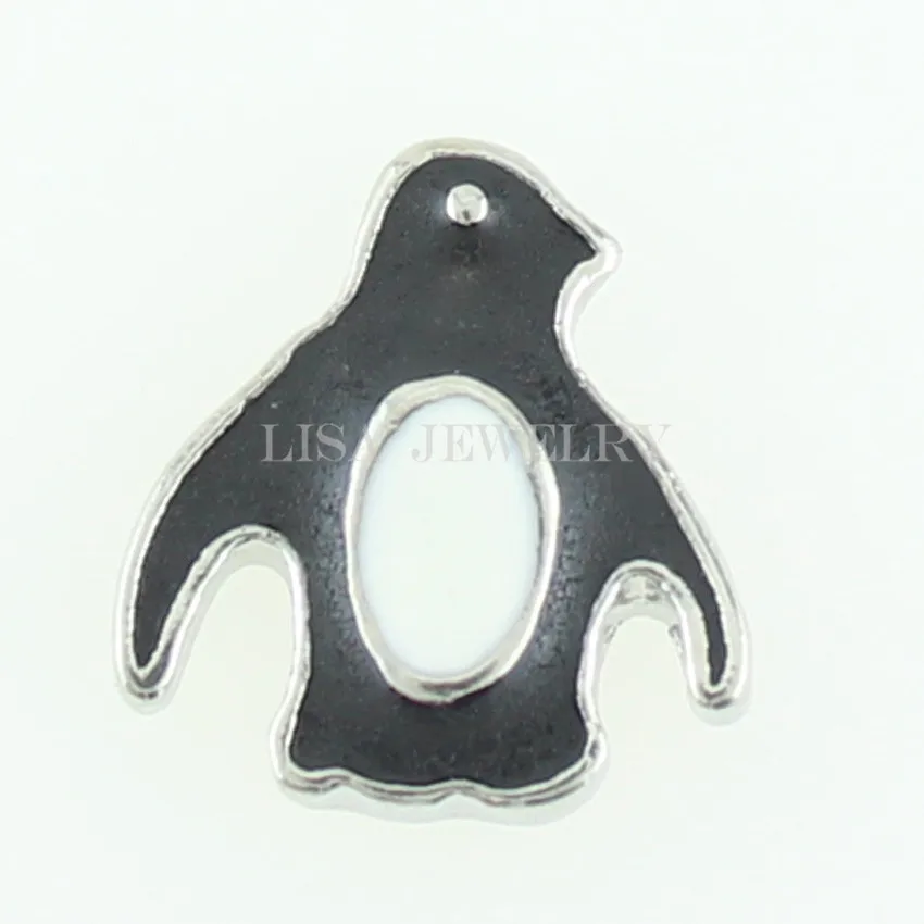 Модные плавучие подвески с милым пингвином для стеклянных медальонов 10