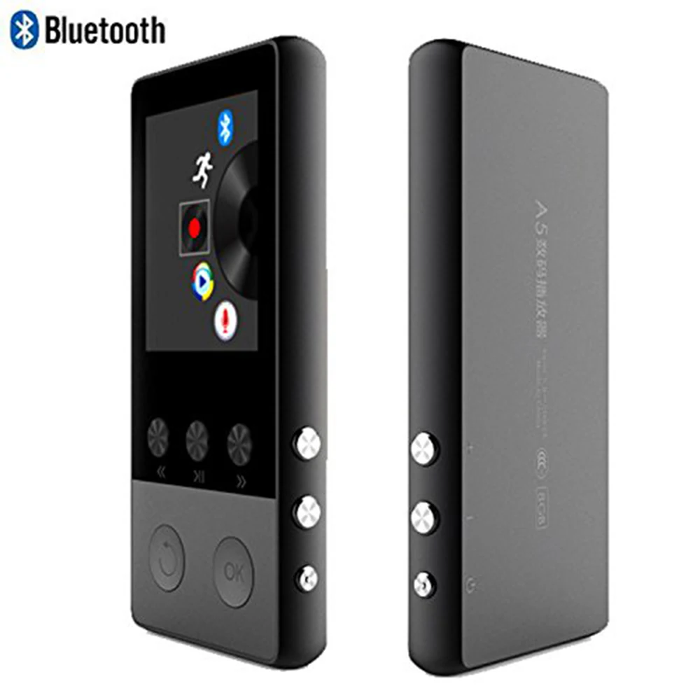 Mp3 плеер AUPHIL A5 Plus Bluetooth 8 ГБ 1 дюйма портативный спортивный MP3 с fm радио поддержка micro