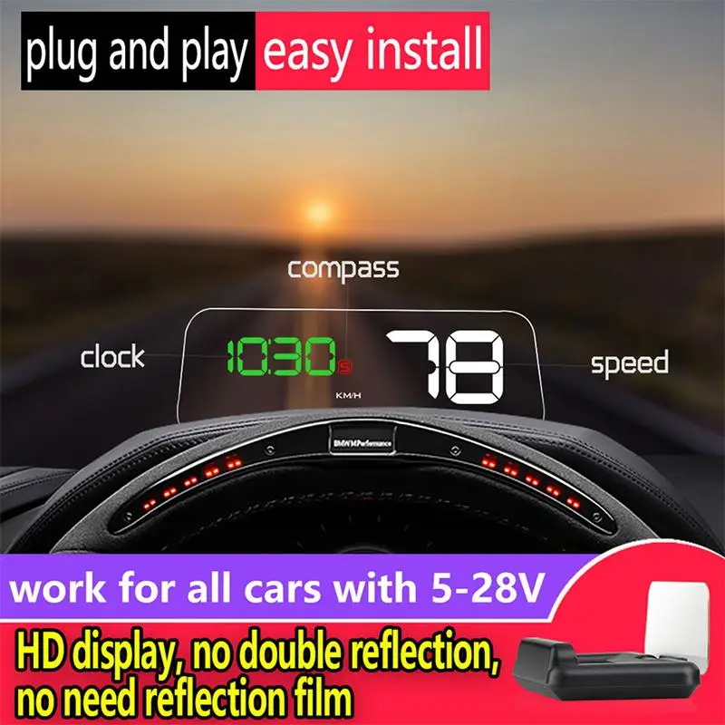 T900 HUD Дисплей Цифровой Универсальный проекционный дисплей с gps Автомобильный спидометр дисплей pantalla coche Автомобильная электроника