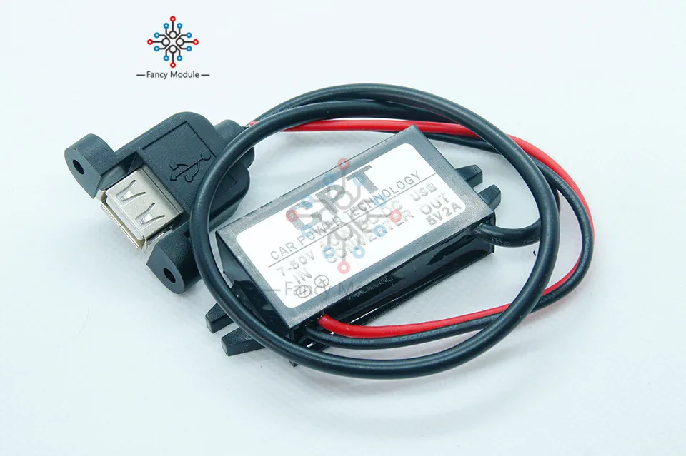 DC-DC 7-50 в до 5 В 2 а 10 Вт автомобильный преобразователь питания Micro Mini USB понижающий адаптер питания с низким нагревом и автоматической защитой