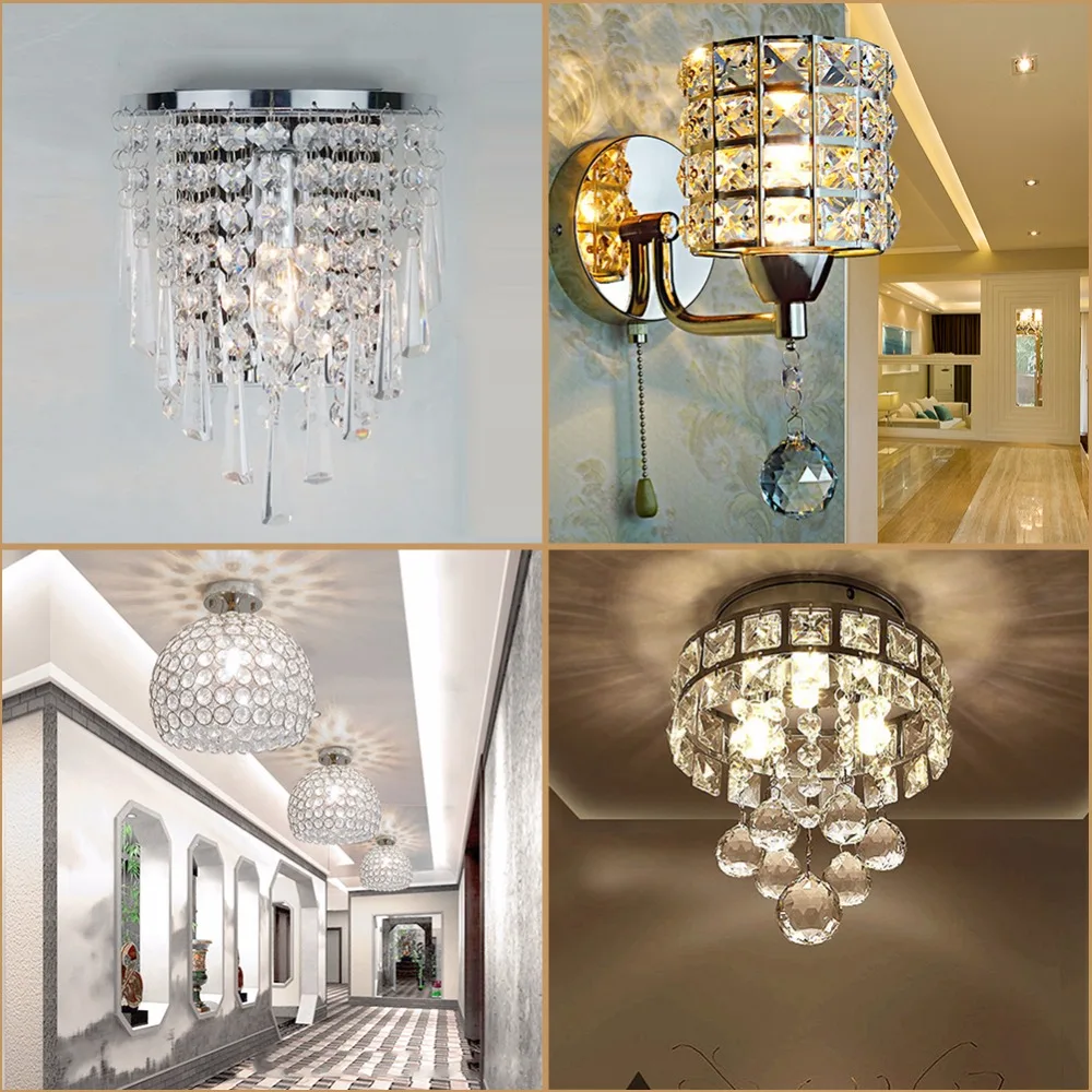 Современный блеск светодио дный LED люстра кристалл свет лампы освещение