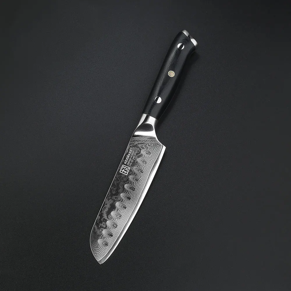 KEEMAKE 8 шт. набор кухонных ножей шеф-повара утилита Santoku стейк ножи дамаск VG10 стальное ядро острое лезвие G10 Ручка режущие инструменты