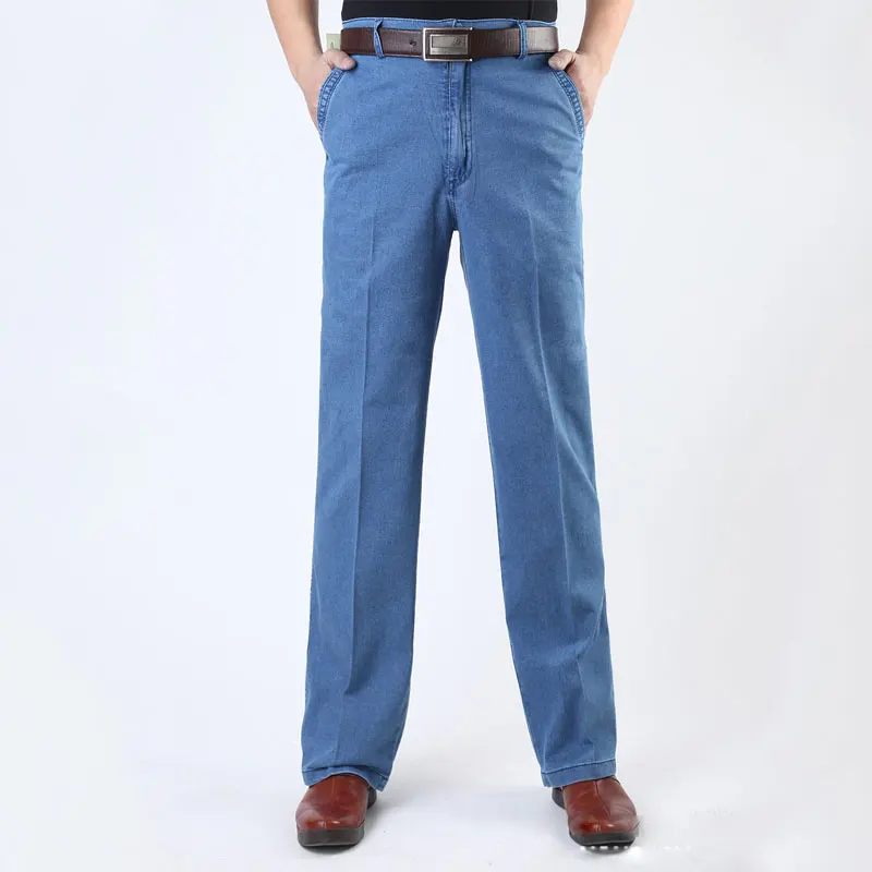 Мужские повседневные брюки желтые эластичные с высокой талией большие размеры 30