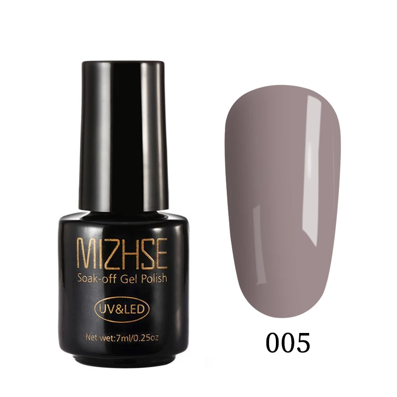 MIZHSE 7 мл УФ-гель для ногтей светодиодный дизайн ногтей constrator Esmalte гель геллак Vernis Полупостоянный розовый серый телесный цвет - Цвет: MYH005