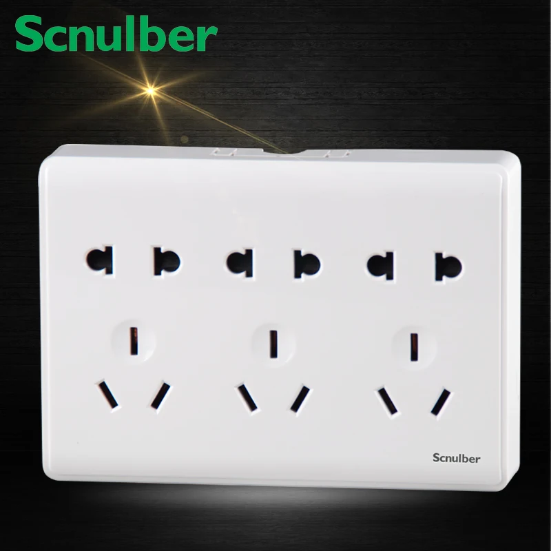 

Электрический настенный выключатель, 10 А, 250 В, 15 полюсов, тройной, 2 контакта, Америка и 3 контакта