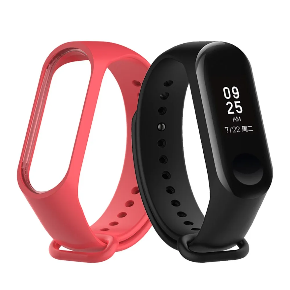Силиконовый ремешок для Xiaomi Mi Band 3 и Защита экрана браслет на запястье