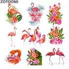 Нашивки для одежды ZOTOONE, Термотрансферная нашивка с розовым фламинго, стирка наклейки футболка, аксессуары для одежды, аппликация C