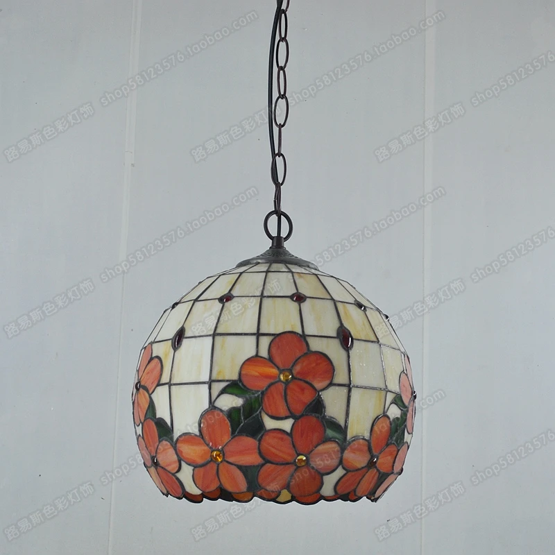 12-inch primary color glass chandeliers rich flowers ball shell Tiffanylamp restaurant lighting Restaurant chandelier with | Лампы и