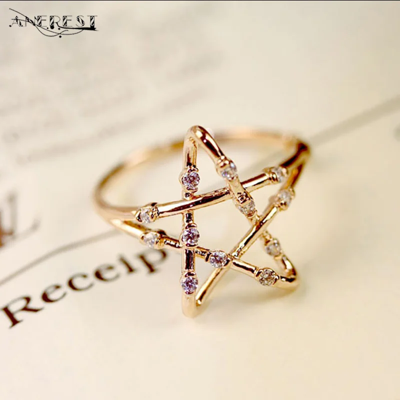 2017 Fashion оптовая продажа цвет золотистый полые мизинце Кольца изменять размер