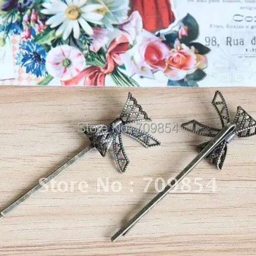 Бесплатная доставка! 200 шт./лот на латунной основе античная бронза бабочка