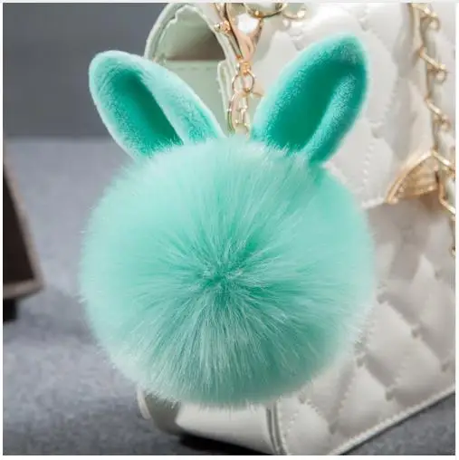 ZOEBER брелок для ключей с зайкой Pom ключ &quotПомпон&quot Кольца кролик мех мяч Porte Clef Pompom